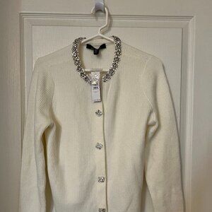 White House Black Market Holiday Sweater - Embellished Button Sweater